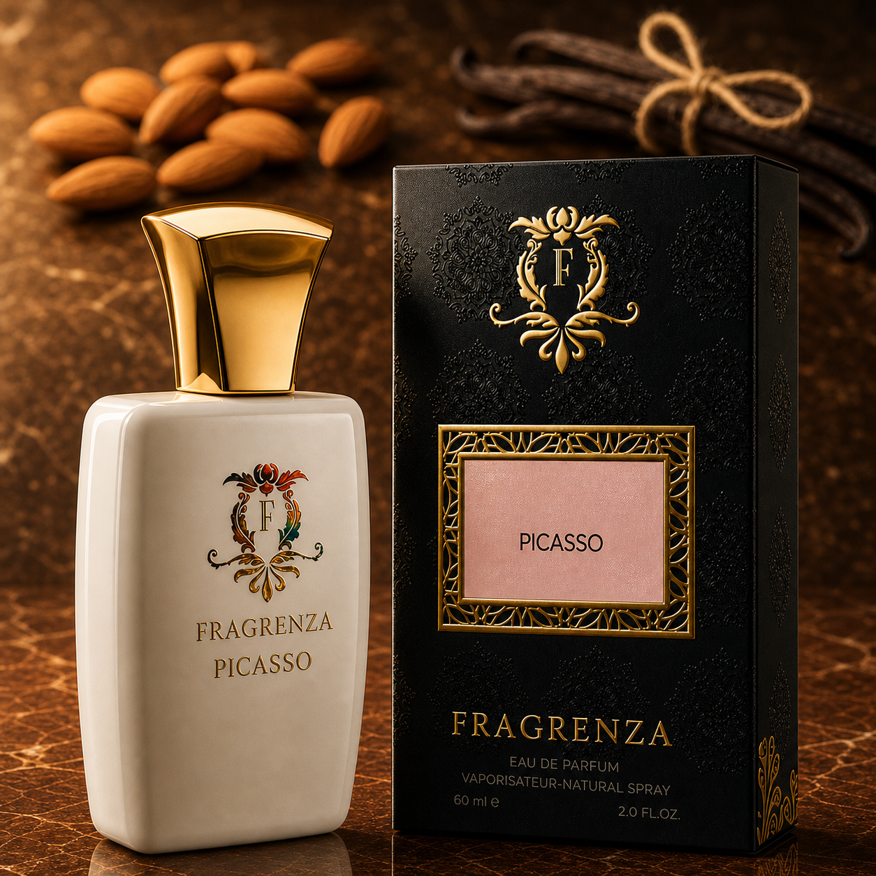 Picasso by Fragrenza — boxed bottle, inspired by Parfums de Marly Pegasus. Vegan and cruelty-free.