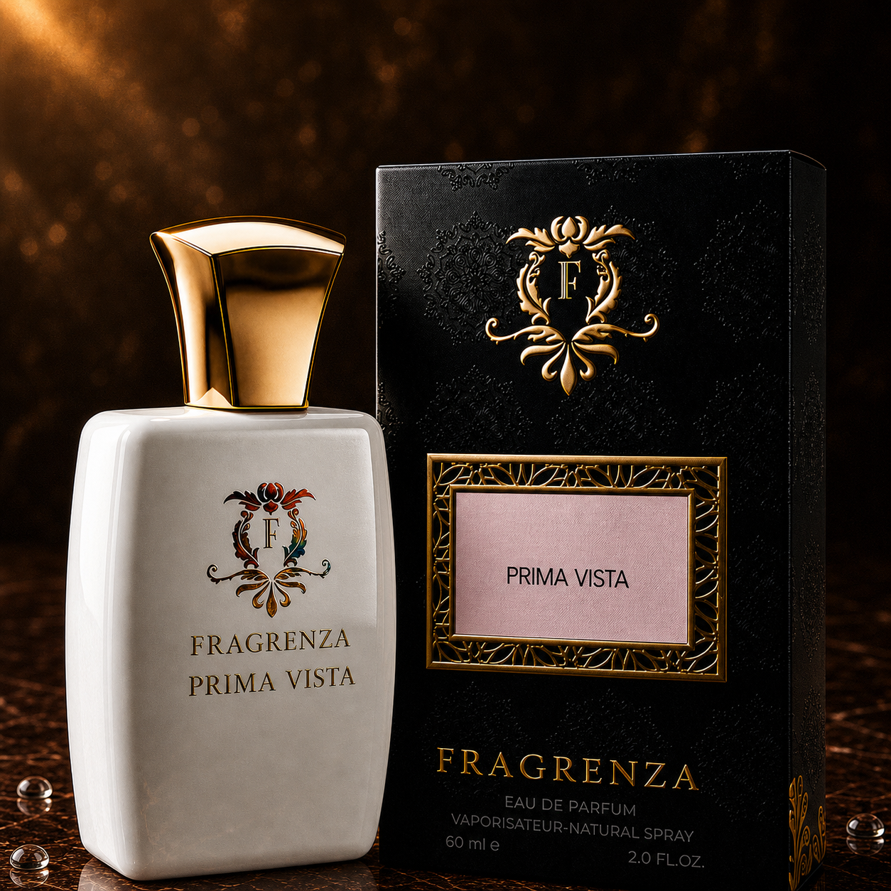Prima Vista by Fragrenza — boxed bottle, inspired by Parfums de Marly Godolphin. Vegan and cruelty-free.